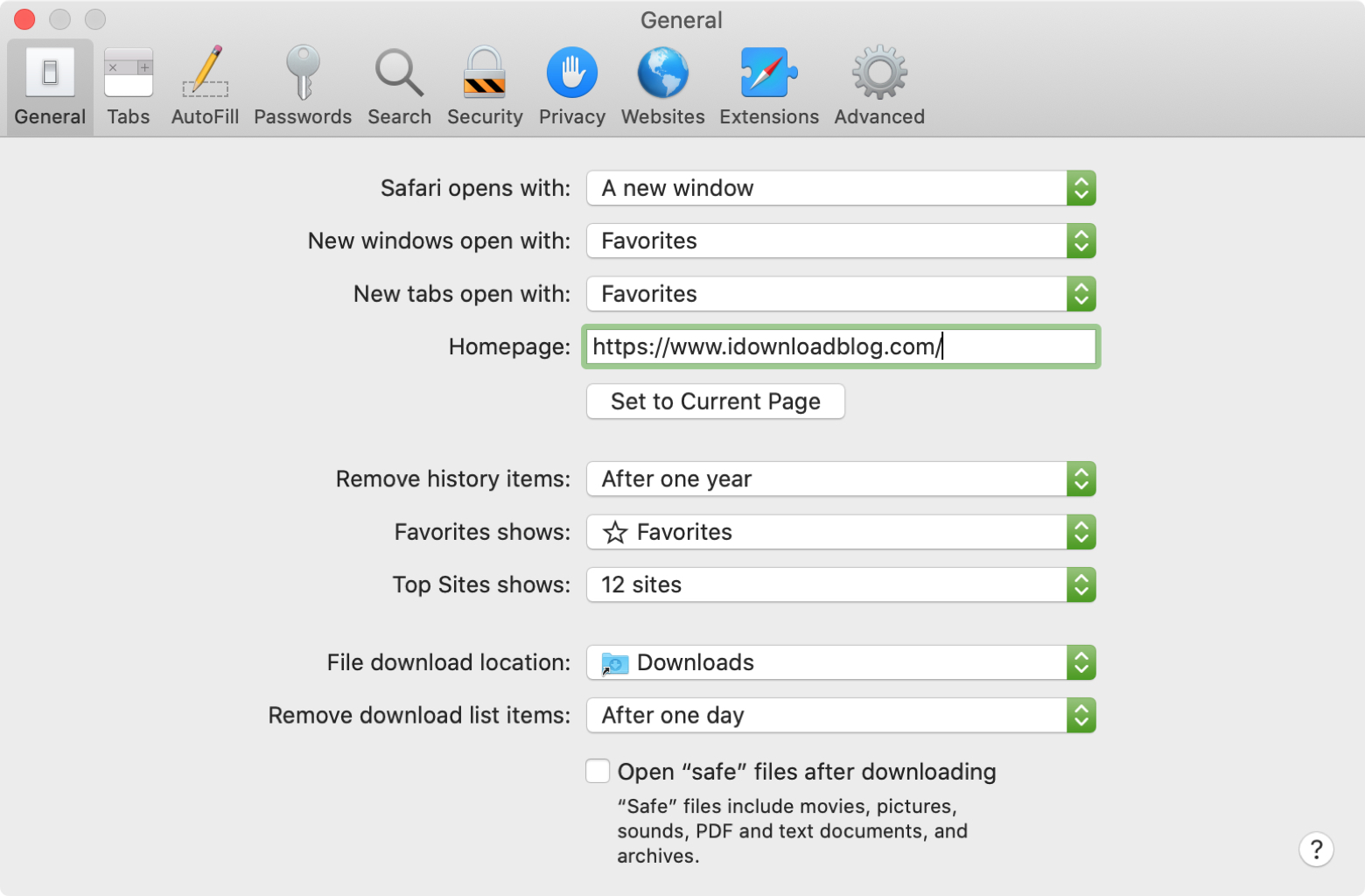 How to change download preference on macbook air